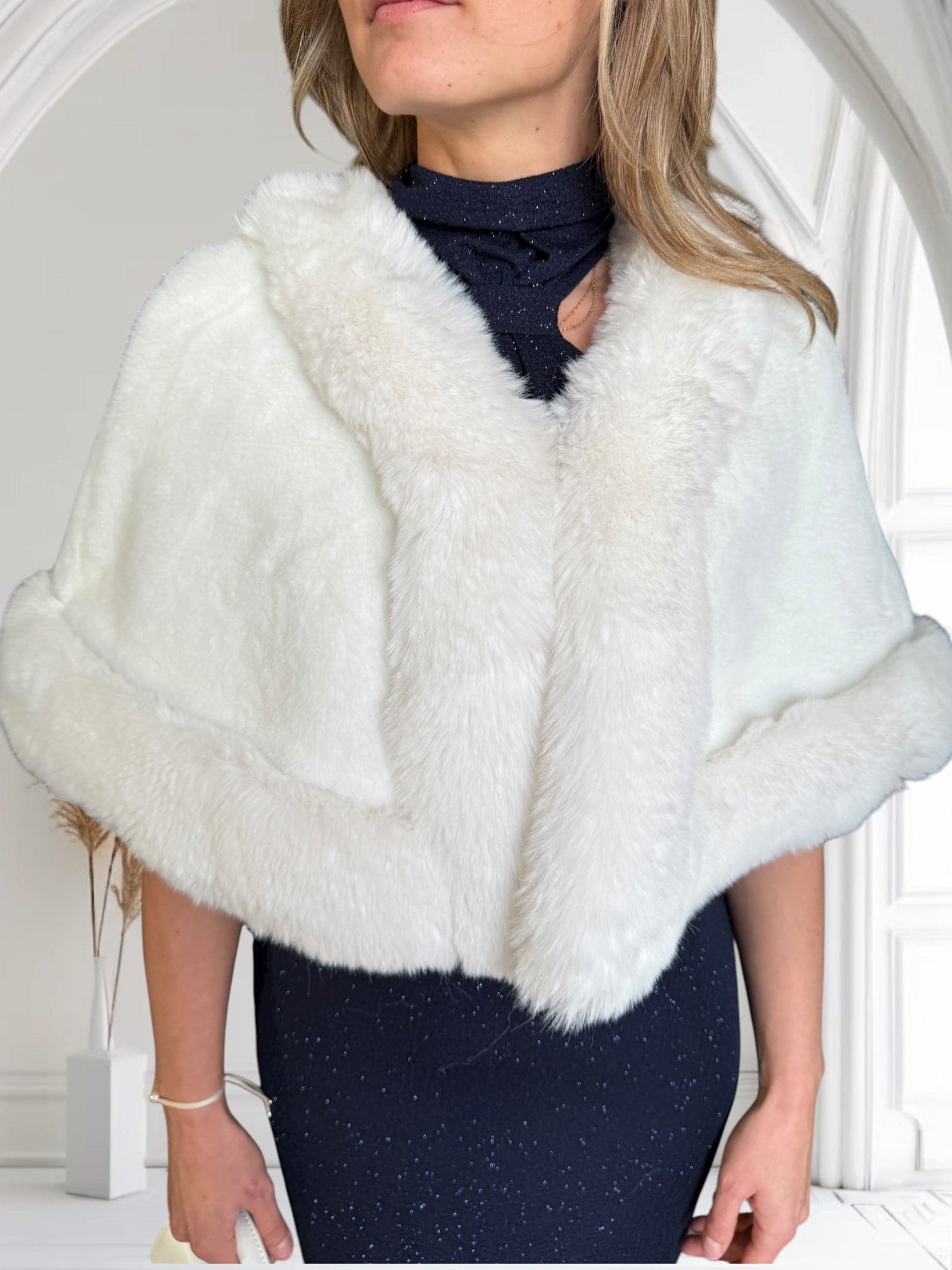 Boléro Poncho Blanc