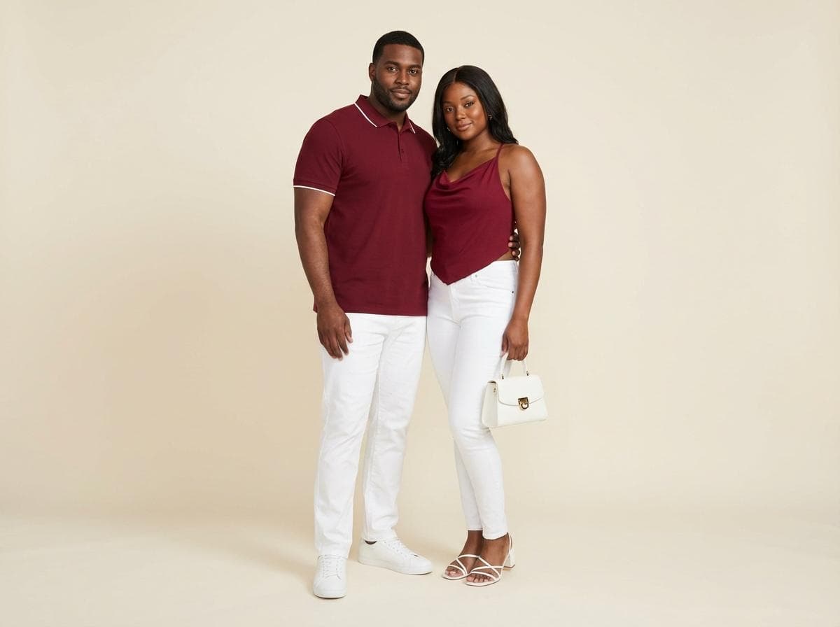 Le Couple Blanc & Bordeaux / noir