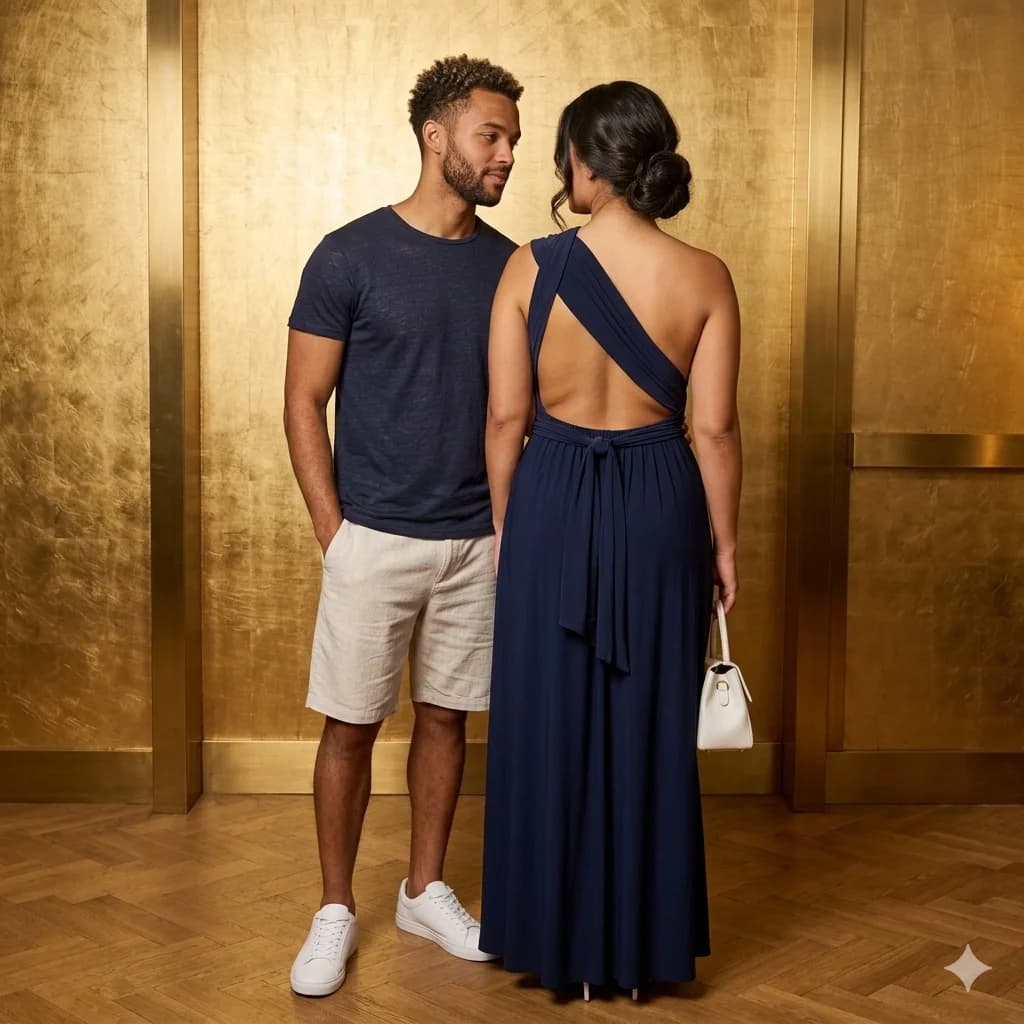 Le Couple Infinity Bleu Marine & Lin