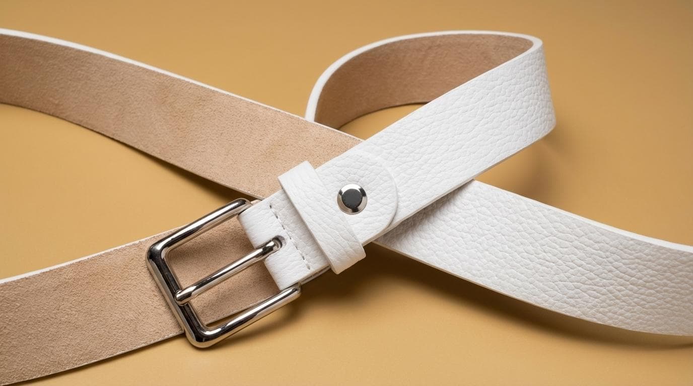Ceinture en Cuir de Vachette – Blanc